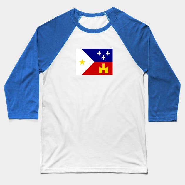 Acadiana Flag Baseball T-Shirt by HoustonFan